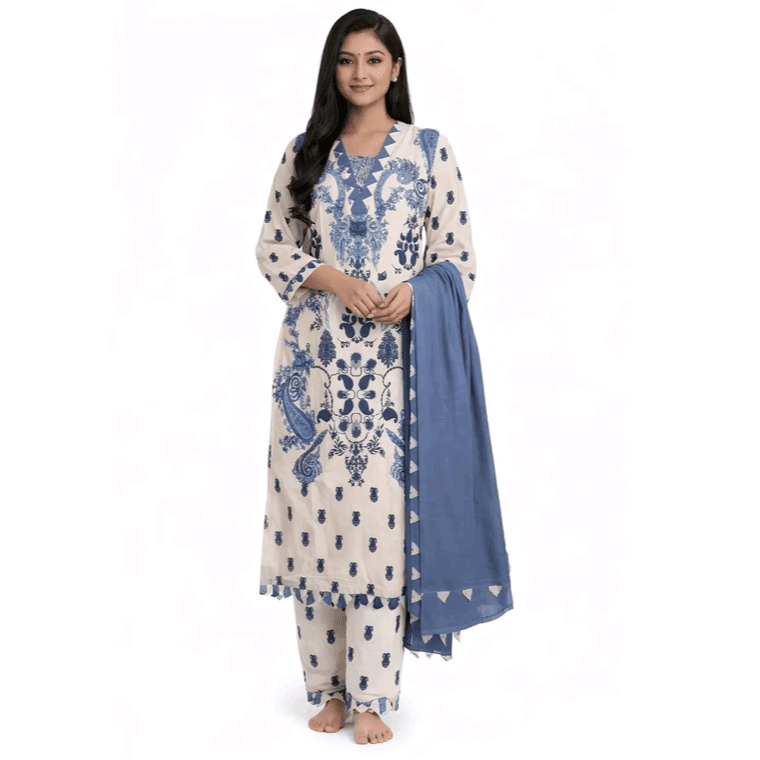 China Cotton Digital Print Three Piece for Women thumbnail 1