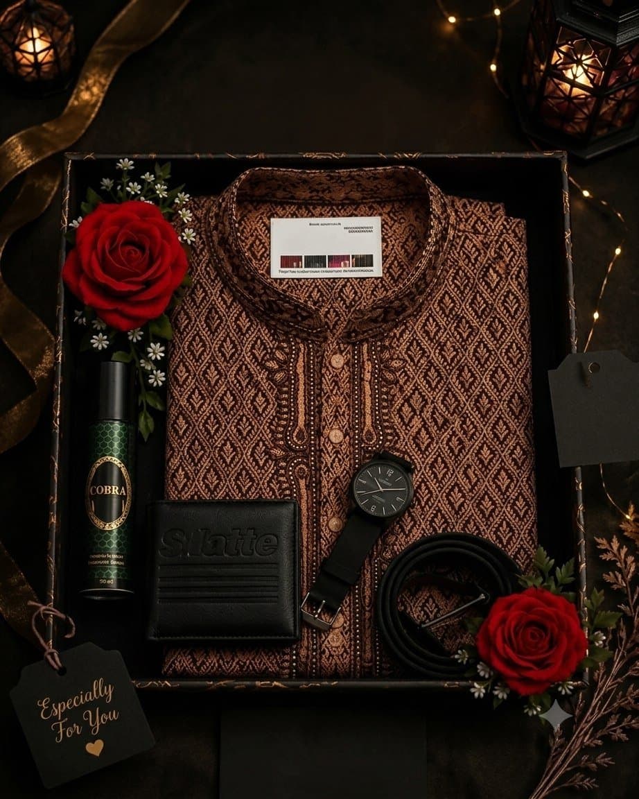 🎁 এক্সক্লুসিভ পাঞ্জাবি গিফট বক্স – ভালোবাসার বিশেষ উপহার 🎁