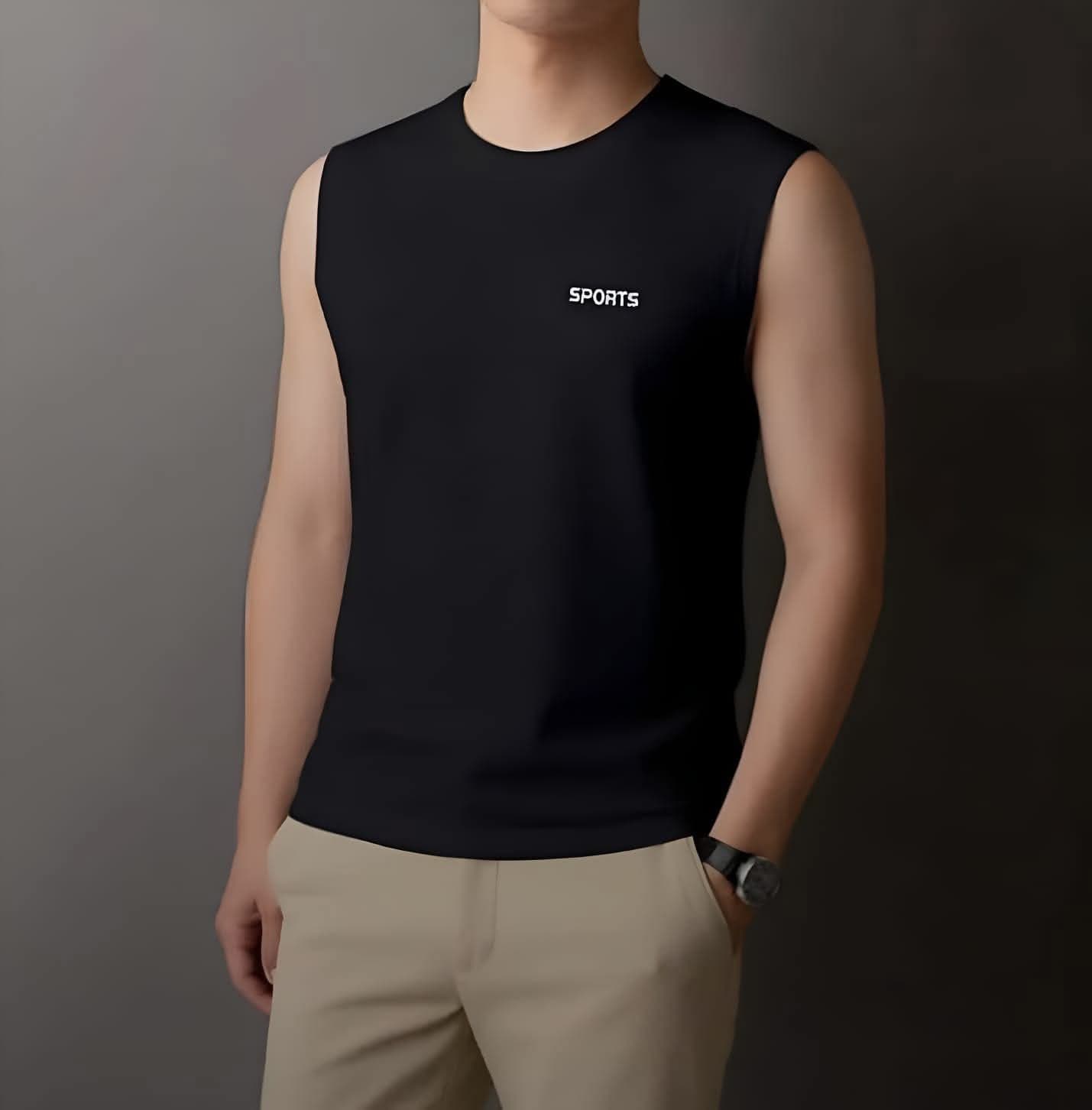 🔥👕 SPORTS MEN'S SLEEVELESS T-SHIRT COMBO PACK 👕🔥 thumbnail 2