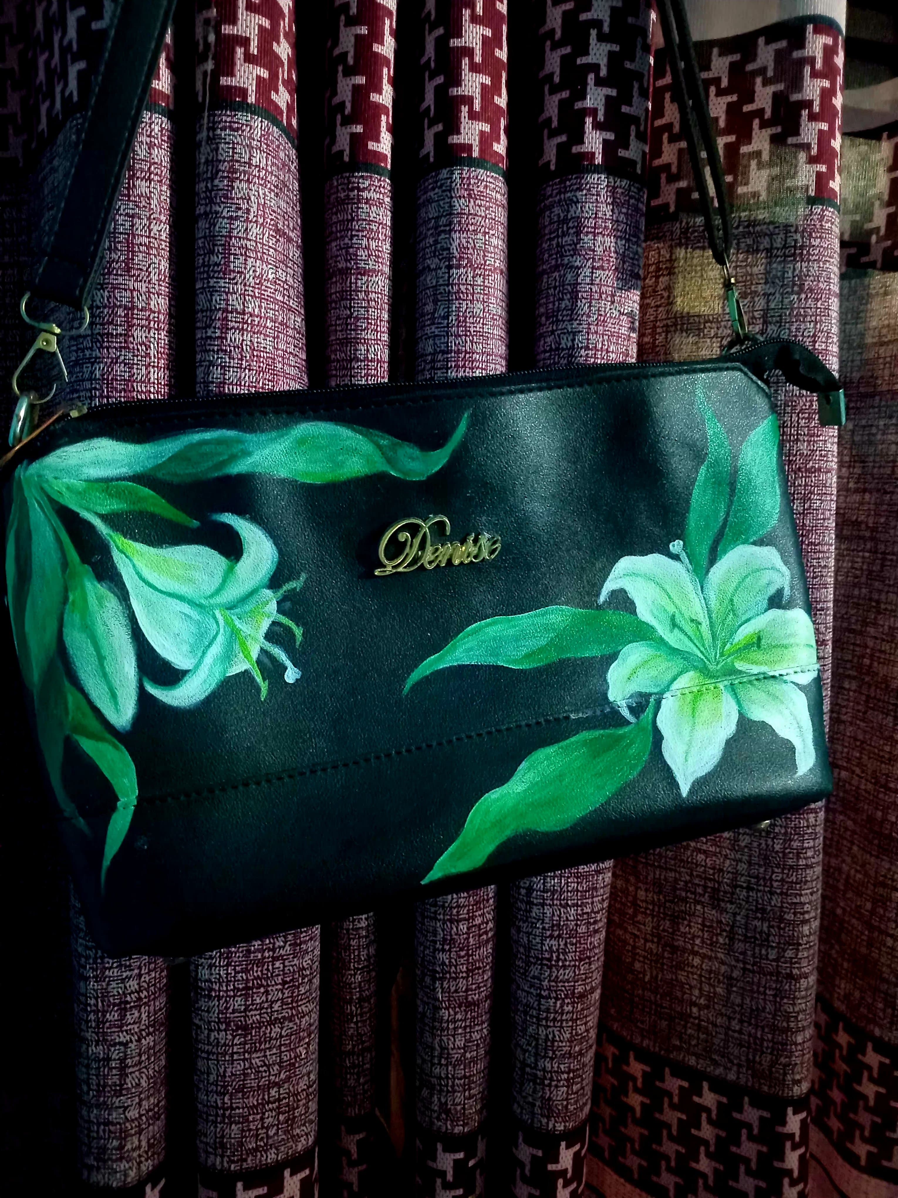 Hand Painted Lily Crossbody Bag thumbnail 5