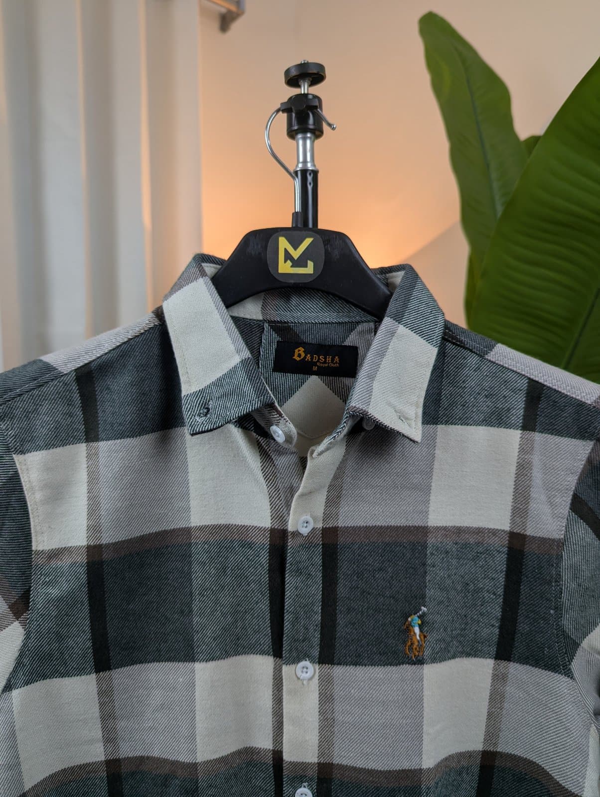 Slim Fit Brown, Slate & Beige Check Shirt | Premium Cotton Blend | Full Sleeve thumbnail 1