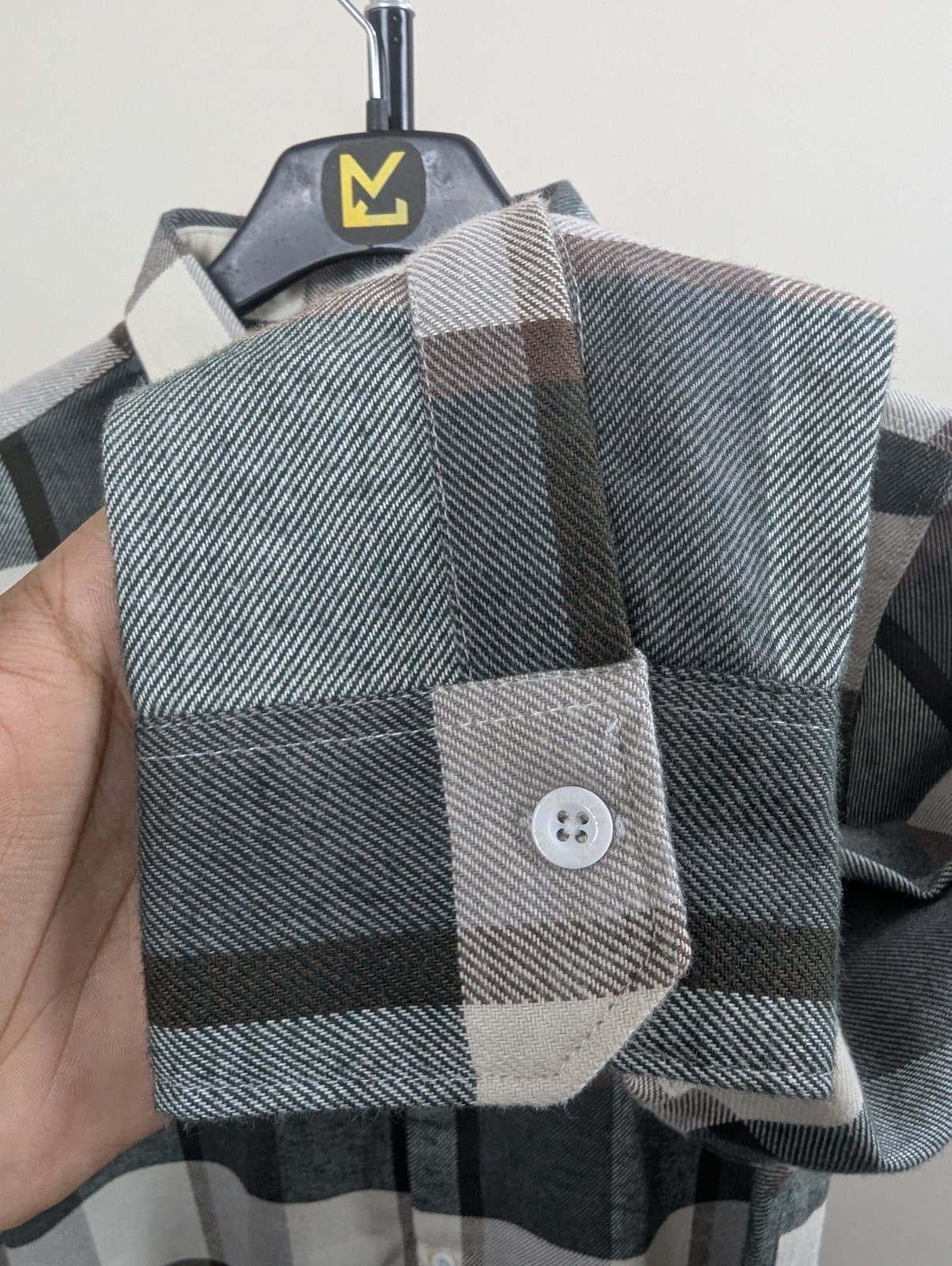 Slim Fit Brown, Slate & Beige Check Shirt | Premium Cotton Blend | Full Sleeve thumbnail 3