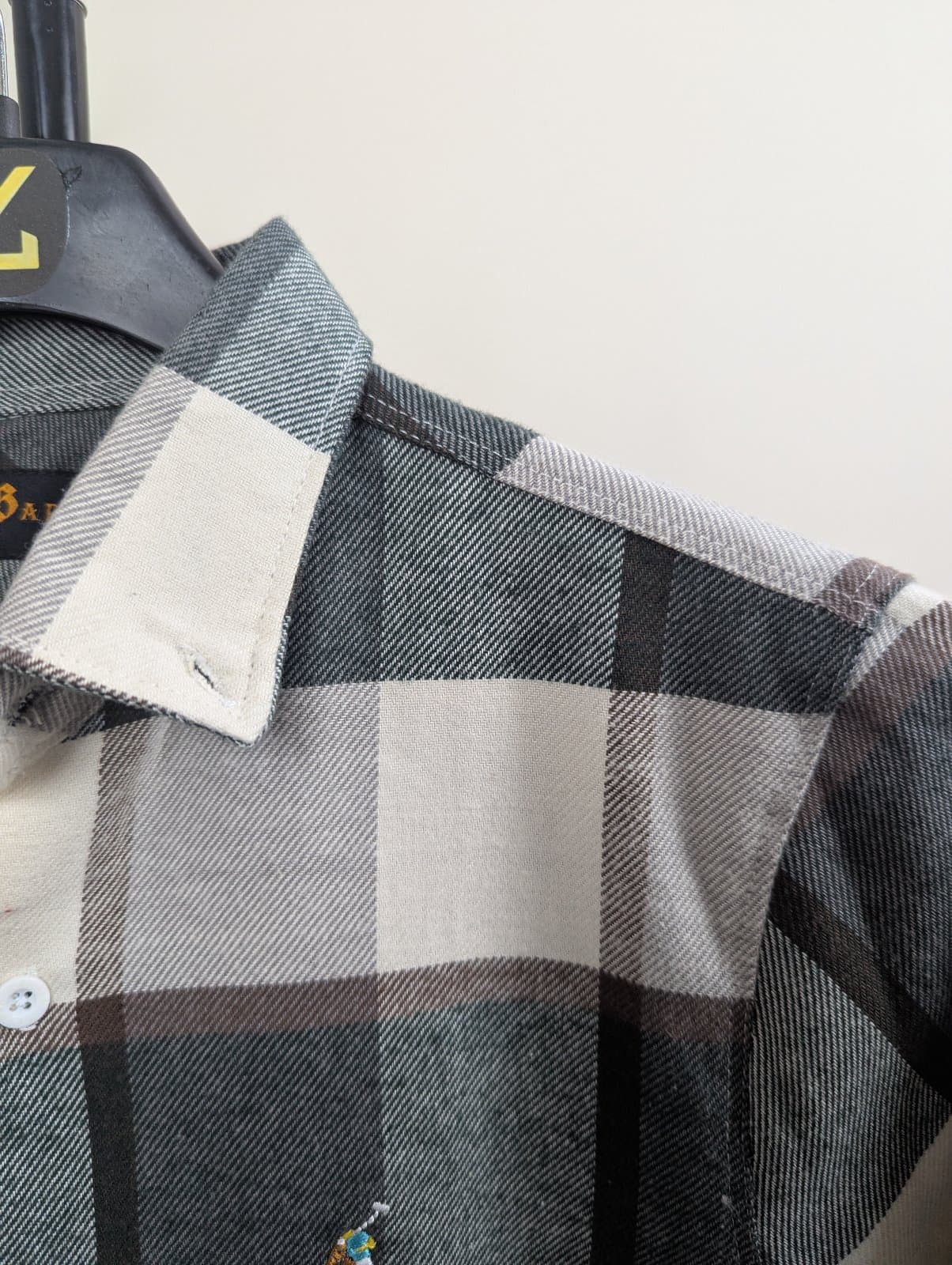 Slim Fit Brown, Slate & Beige Check Shirt | Premium Cotton Blend | Full Sleeve thumbnail 2