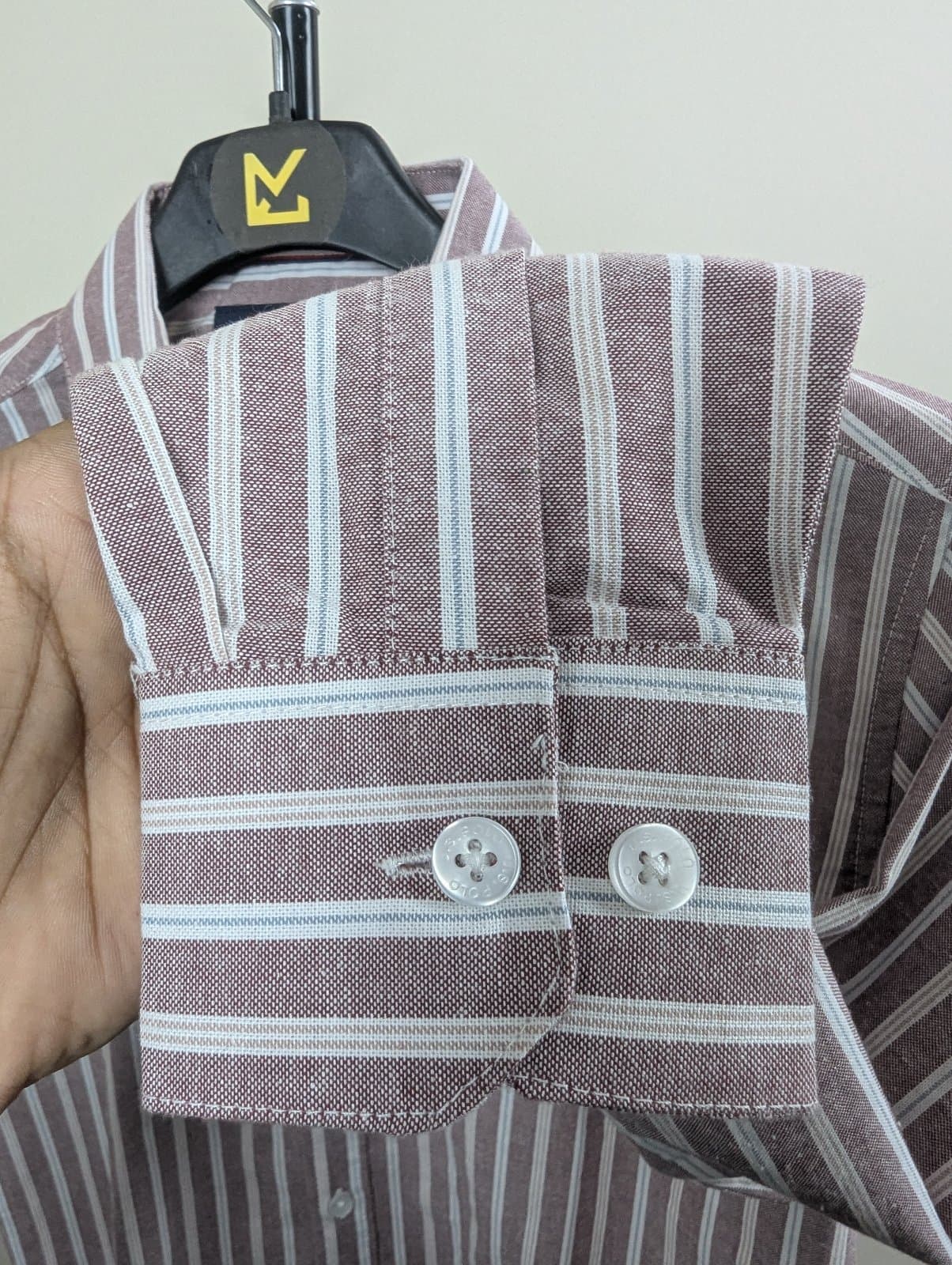 Old Money Striped Shirt Pookie Color | Slim Fit thumbnail 3
