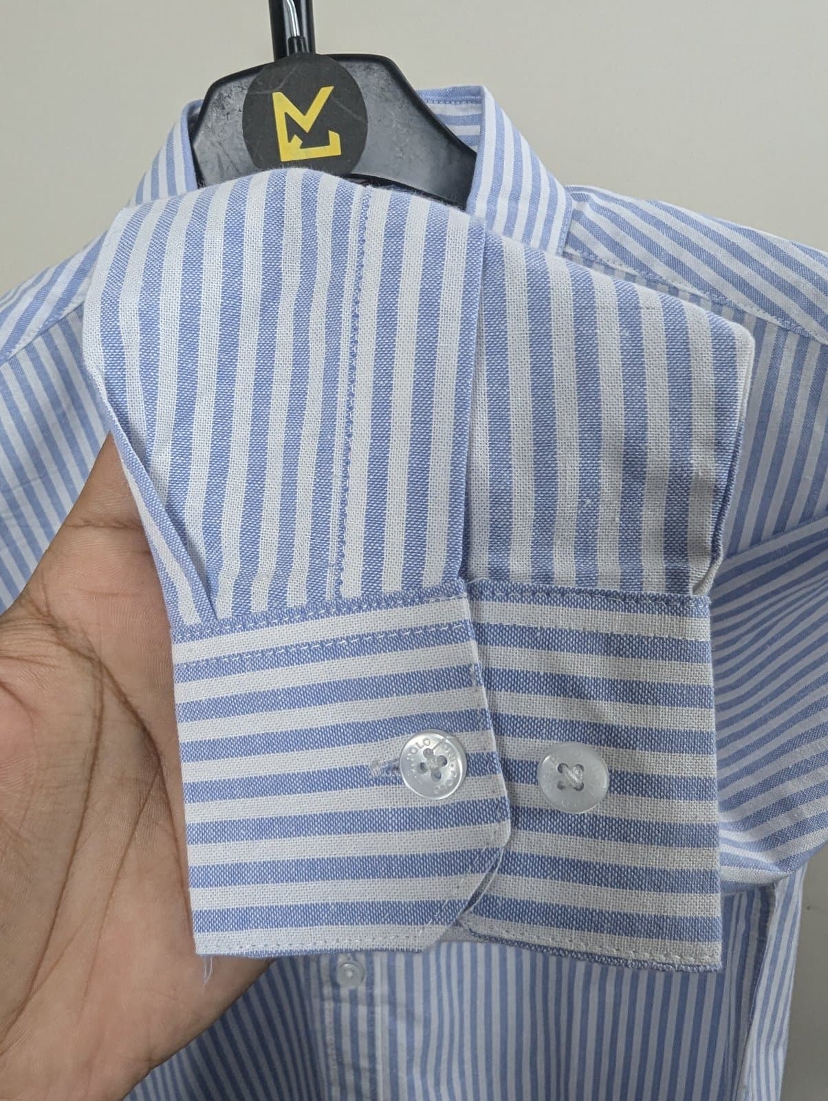 Old Money Striped Sky Color Shirt | Slim Fit thumbnail 3