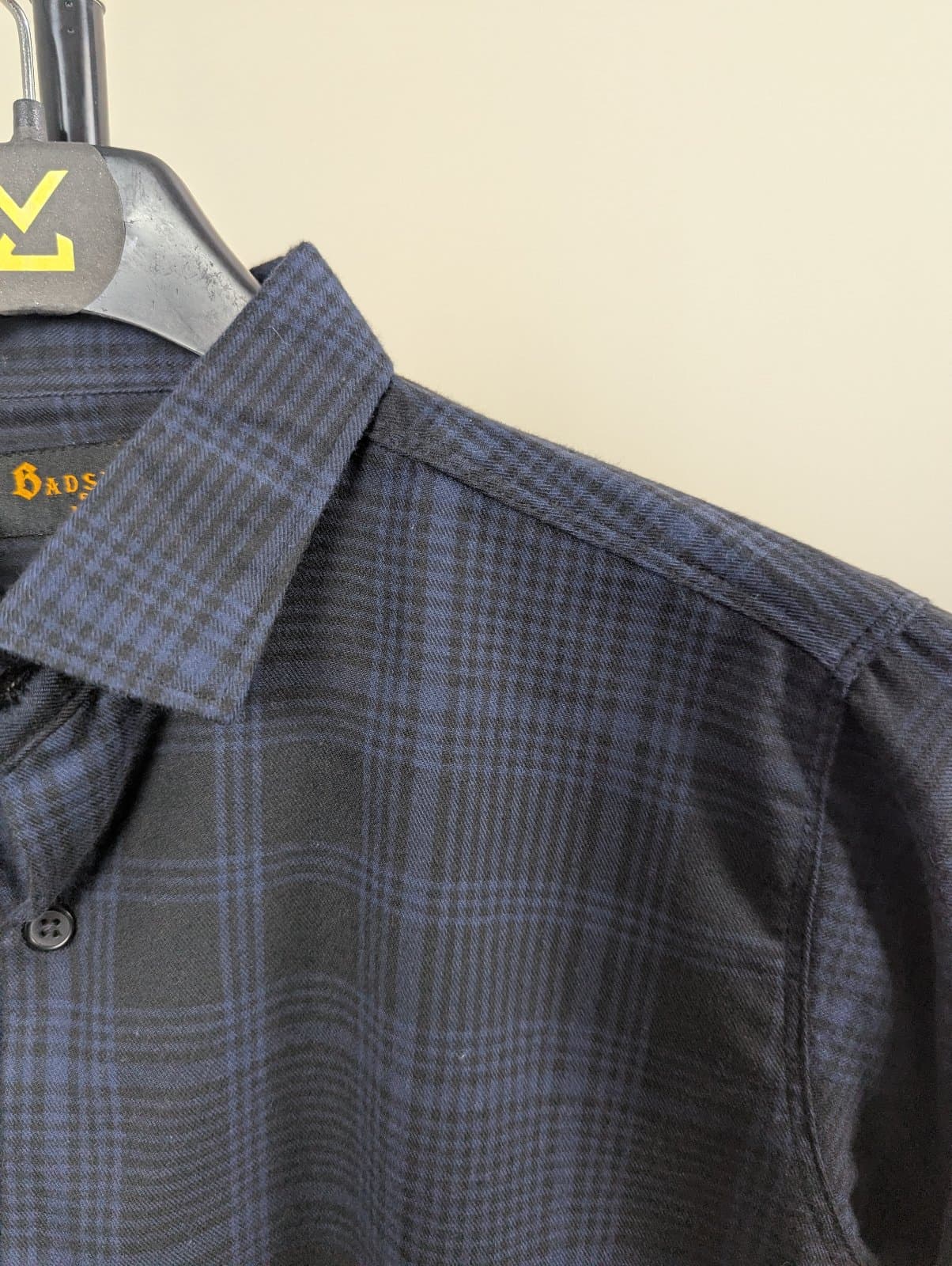 Slim Fit Nevy Blue & Black Check Shirt | Premium Cotton Blend | Full Sleeve thumbnail 2