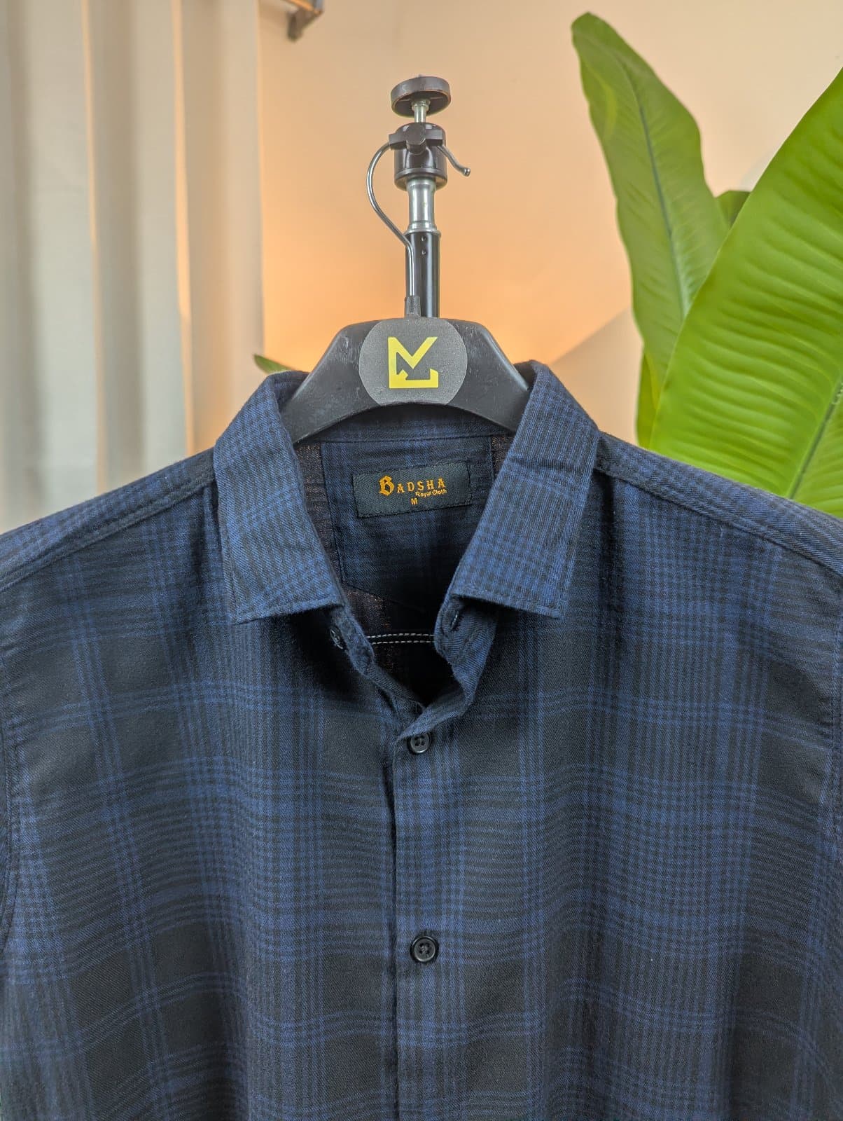 Slim Fit Nevy Blue & Black Check Shirt | Premium Cotton Blend | Full Sleeve thumbnail 1