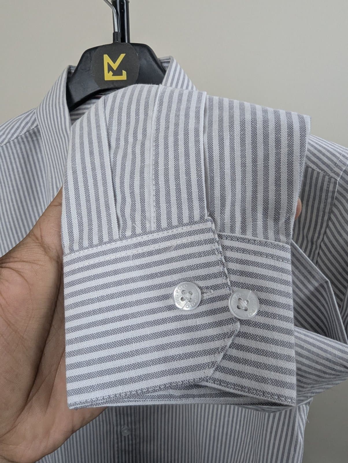 Old Money Striped Shirt Gray | Slim Fit thumbnail 3