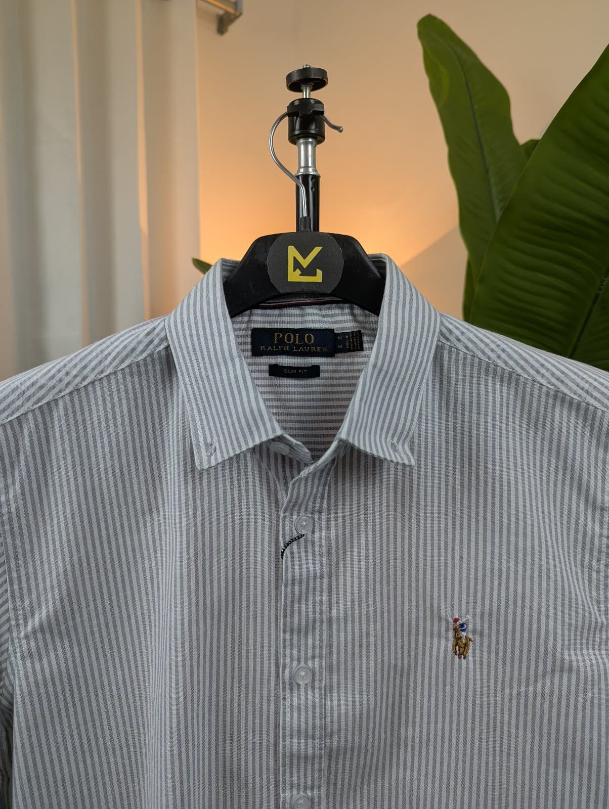 Old Money Striped Shirt Gray | Slim Fit thumbnail 1