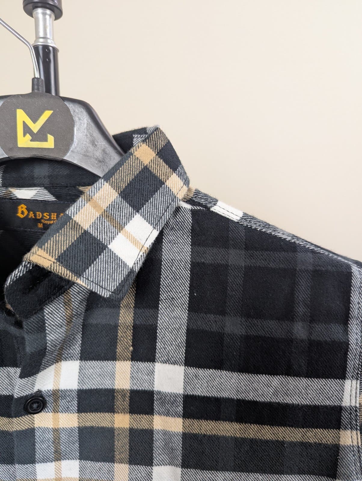 Slim Fit Brown, Black & Gray Check Shirt | Premium Cotton Blend | Full Sleeve thumbnail 2