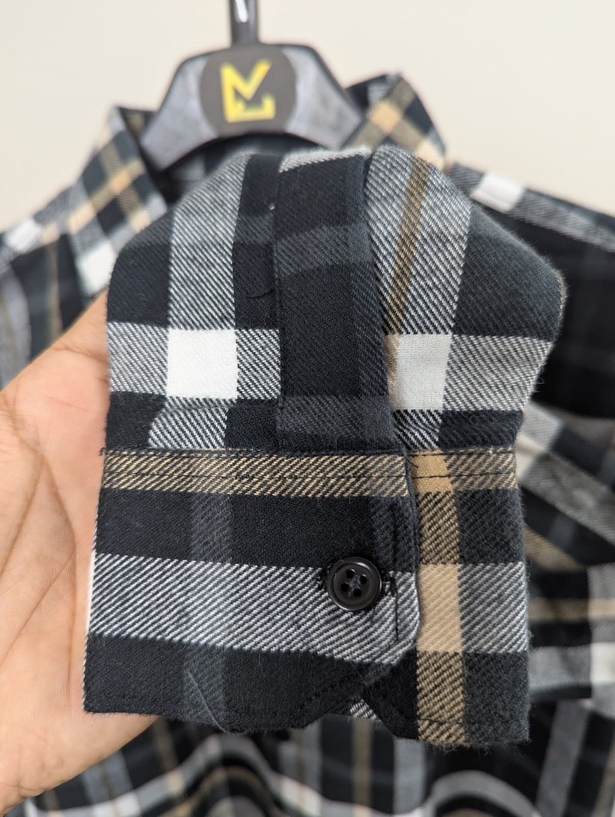 Slim Fit Brown, Black & Gray Check Shirt | Premium Cotton Blend | Full Sleeve thumbnail 3