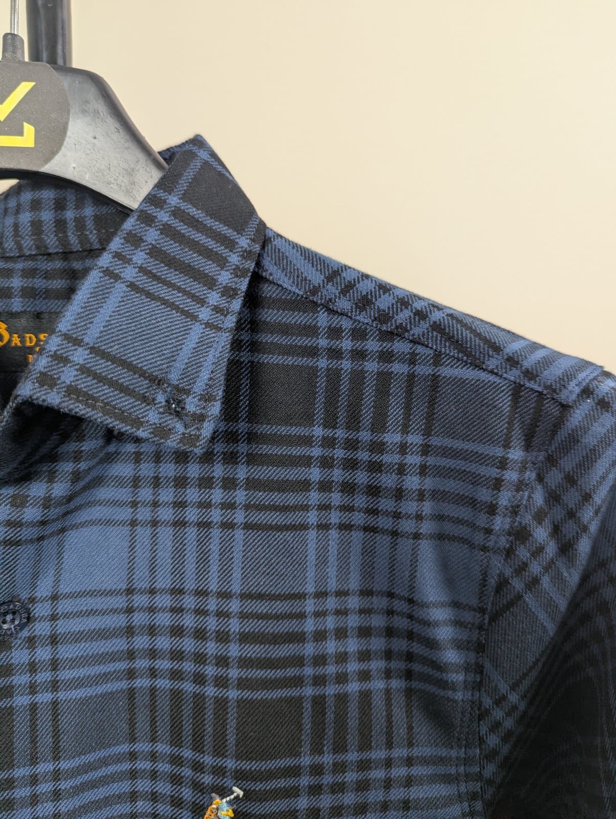 Slim Fit Blue & Black Check Shirt | Premium Cotton Blend | Full Sleeve thumbnail 2