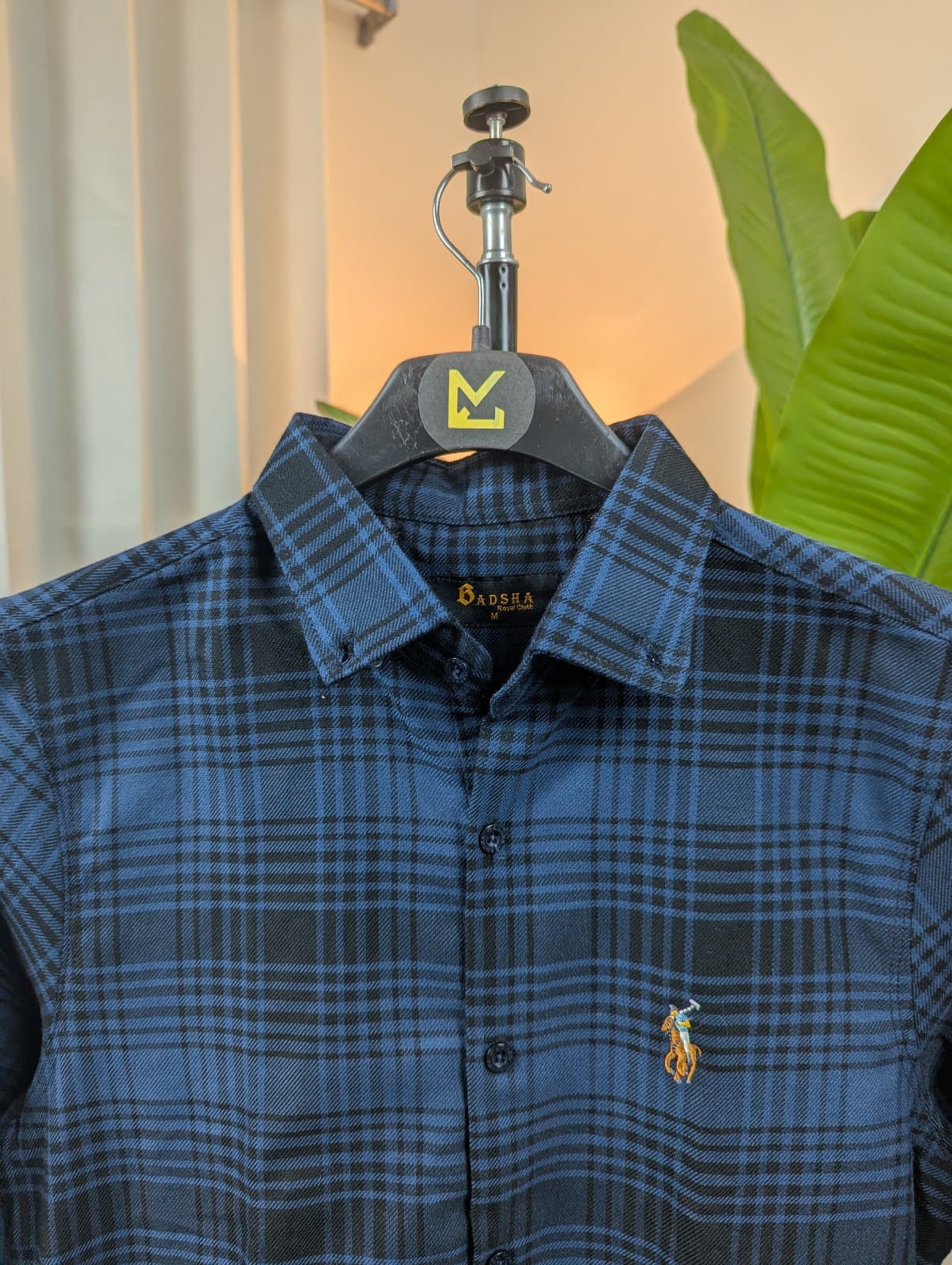 Slim Fit Blue & Black Check Shirt | Premium Cotton Blend | Full Sleeve thumbnail 1