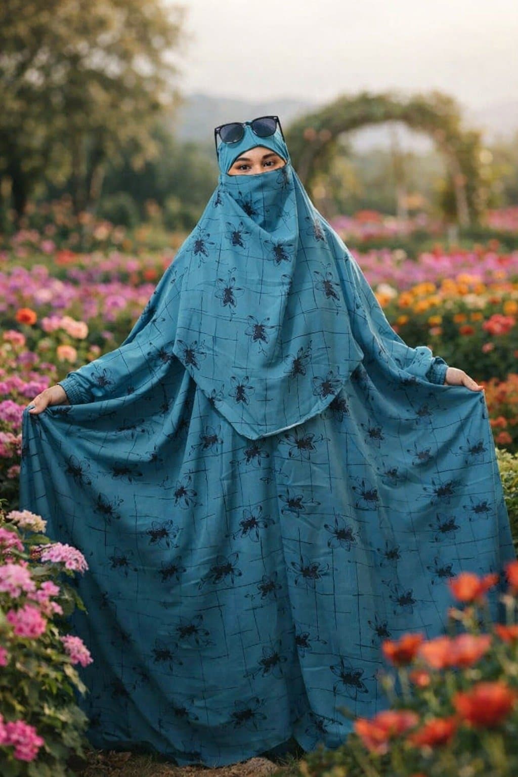 Soft Cherry Jilbab Floor Touch