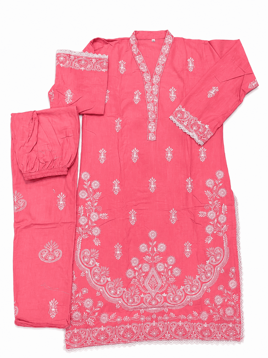 Aarong Cotton Embroidered Two Piece Set - French Rose thumbnail 2