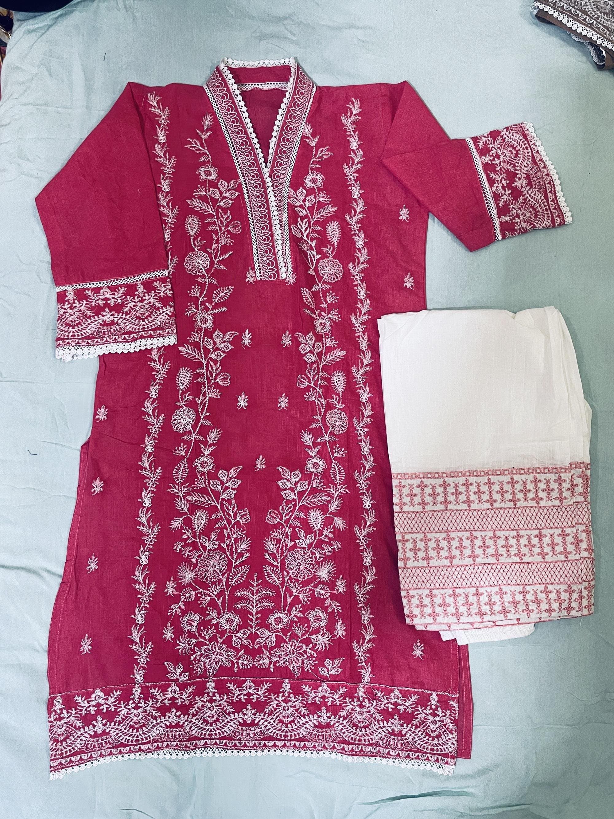 Cotton Embroidered Two Piece Set for Women - Shiraz thumbnail 2