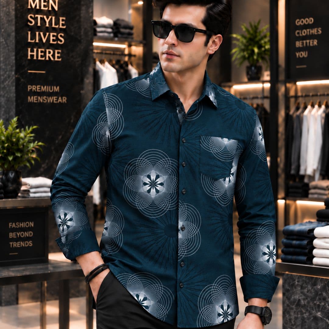Premium China Jafran Fabrics Print Shirt