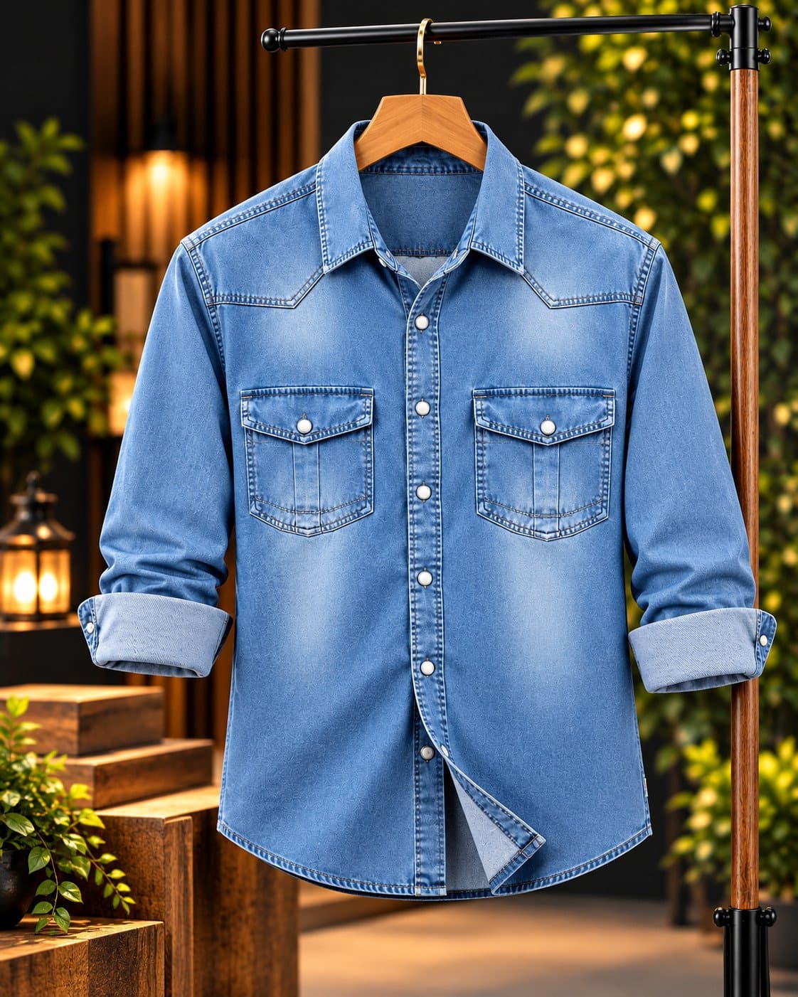 Premium Trendy Denim Shirt thumbnail 5