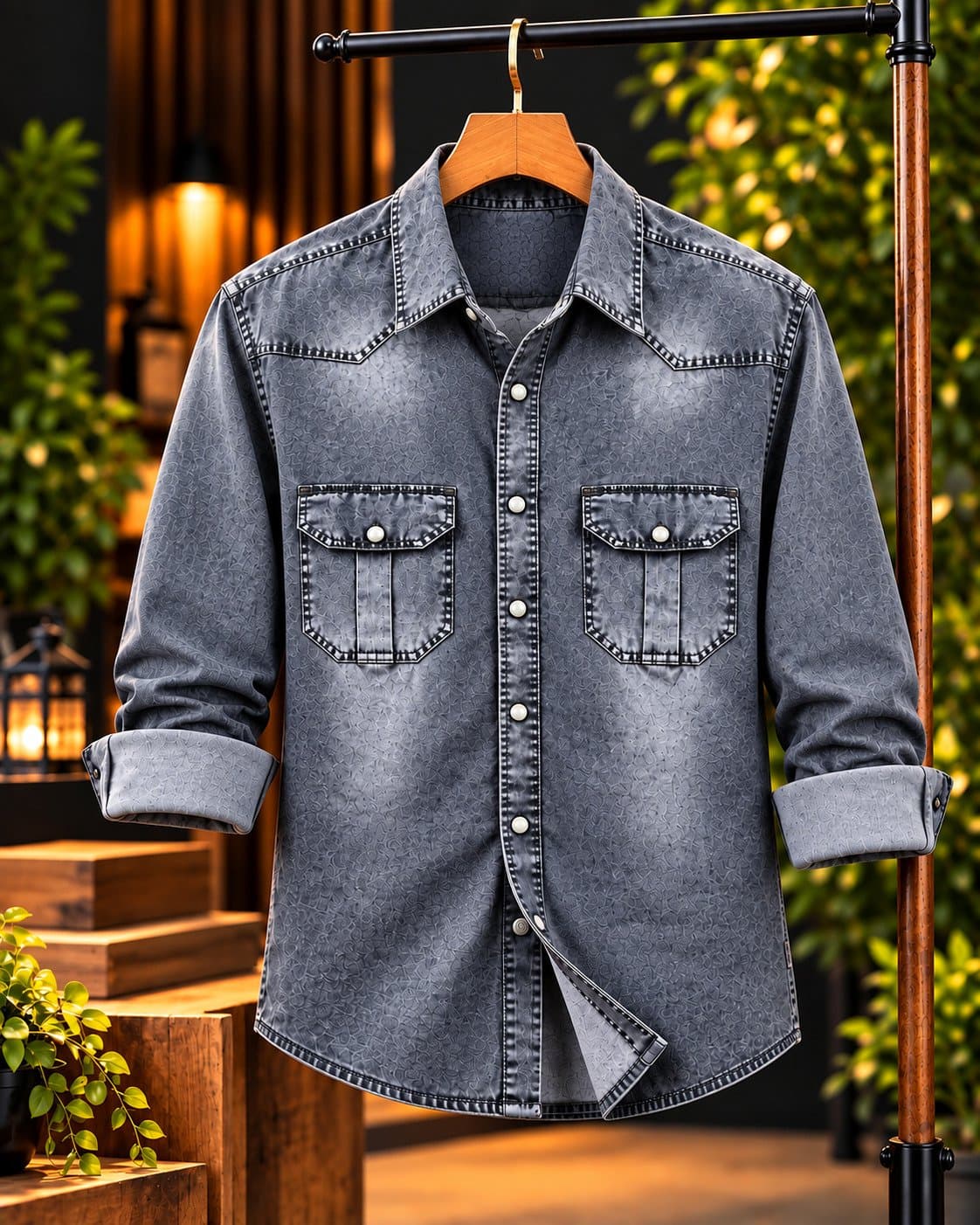 Premium Trendy Denim Shirt thumbnail 2