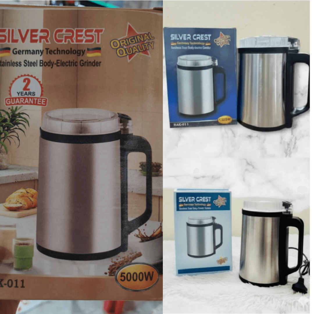 Silver Crest RAK-001 Electric Grinder Powerful 5000 Stainless Steel Body Spice, Coffee Bean, Nut & Grain Grinder Machine | Germany Technology Home & Commercial Use Multipurpose Mill Blender (Original Quality) - Fast & Efficien thumbnail 4
