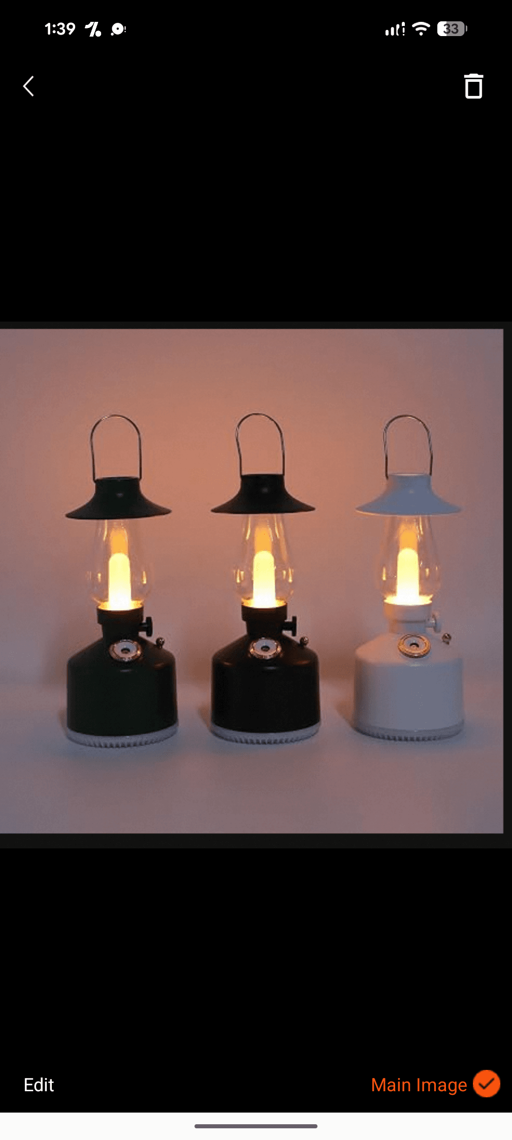 Wireless Air Humidifier Camping Lamp Aromatherapy Diffuser with LED Light USB Chargeable Retro Kerosene Lamp Mist Maker for Home thumbnail 2