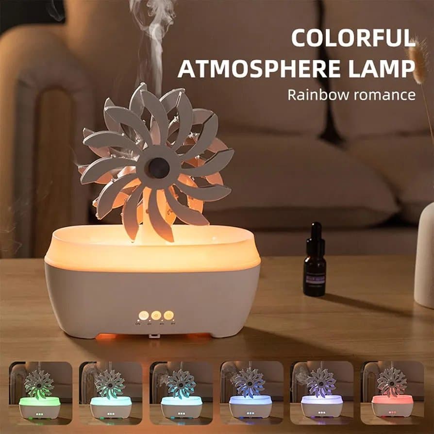 Plastic Oval Windmill Aroma Oil Diffuser, White, Corded Electric thumbnail 3