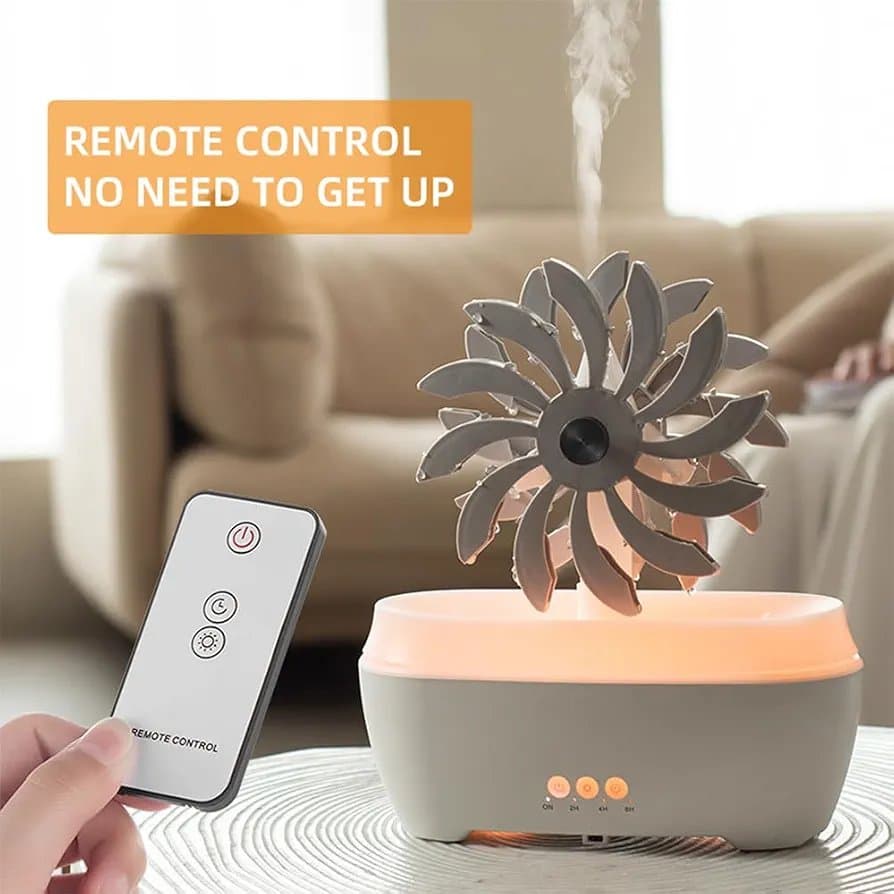 Plastic Oval Windmill Aroma Oil Diffuser, White, Corded Electric thumbnail 4