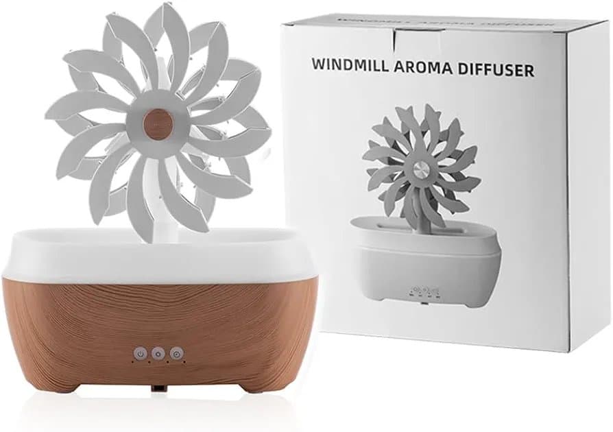 Plastic Oval Windmill Aroma Oil Diffuser, White, Corded Electric thumbnail 7