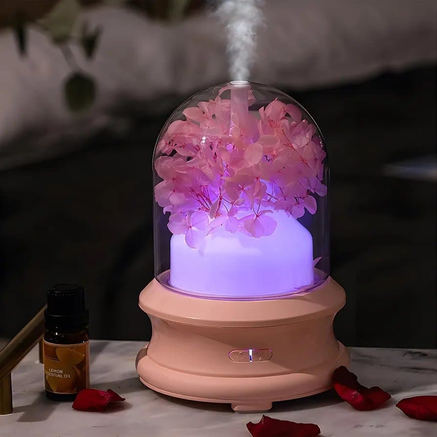 Brand: SLYHHZHMY
Colorful Night Light Aroma Humidifier Color Changing Silent Portable Aroma Diffuser Suitable for Home, Bedroom and Office (Powder) thumbnail 4