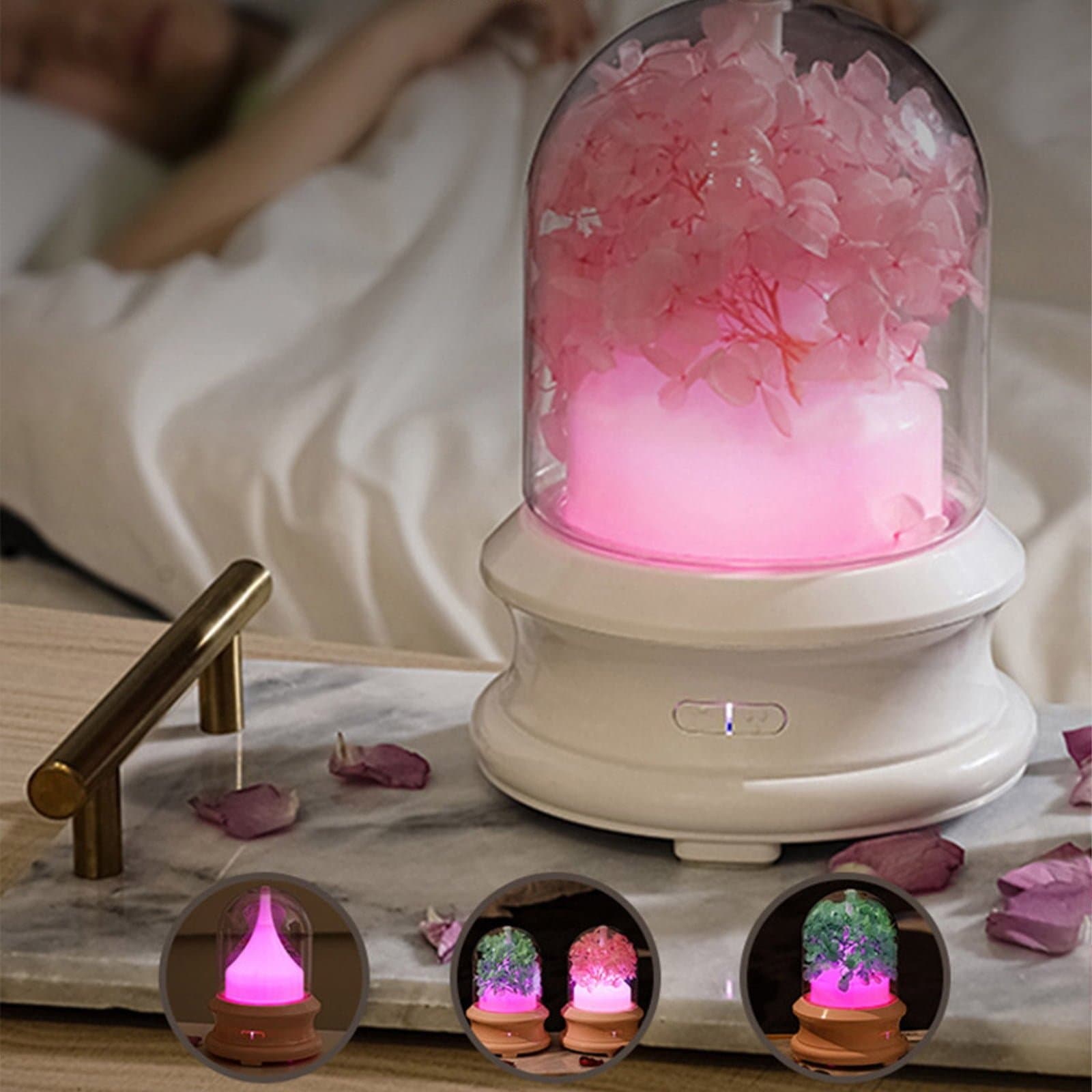 Brand: SLYHHZHMY
Colorful Night Light Aroma Humidifier Color Changing Silent Portable Aroma Diffuser Suitable for Home, Bedroom and Office (Powder) thumbnail 6