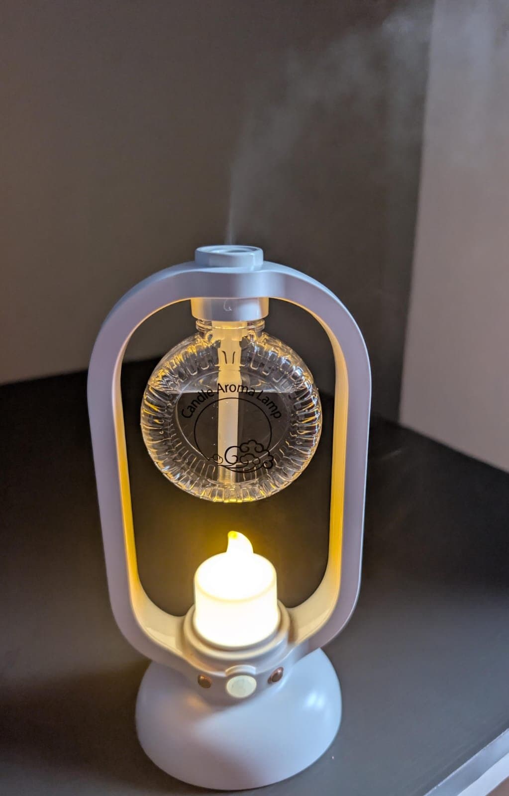 Essential Oil Diffuser, Motion Sensor, Aroma Diffuser, Humidifier, Warm Light and RGB Control for Living Room (White) thumbnail 3