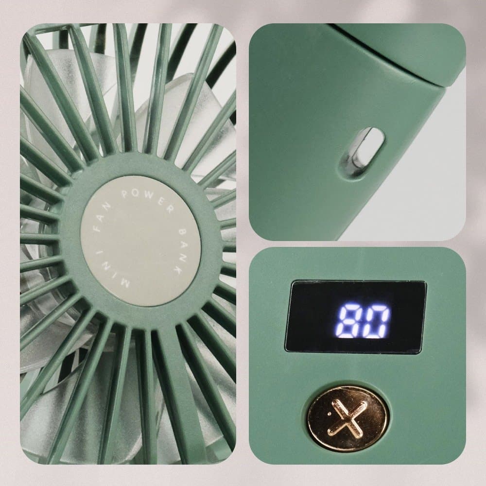 : UBERSWEET
Folding Neck Fan, 5 in 1 Hanging Neck Fan USB Rechargeable Phone Holder for Home (White) thumbnail 7