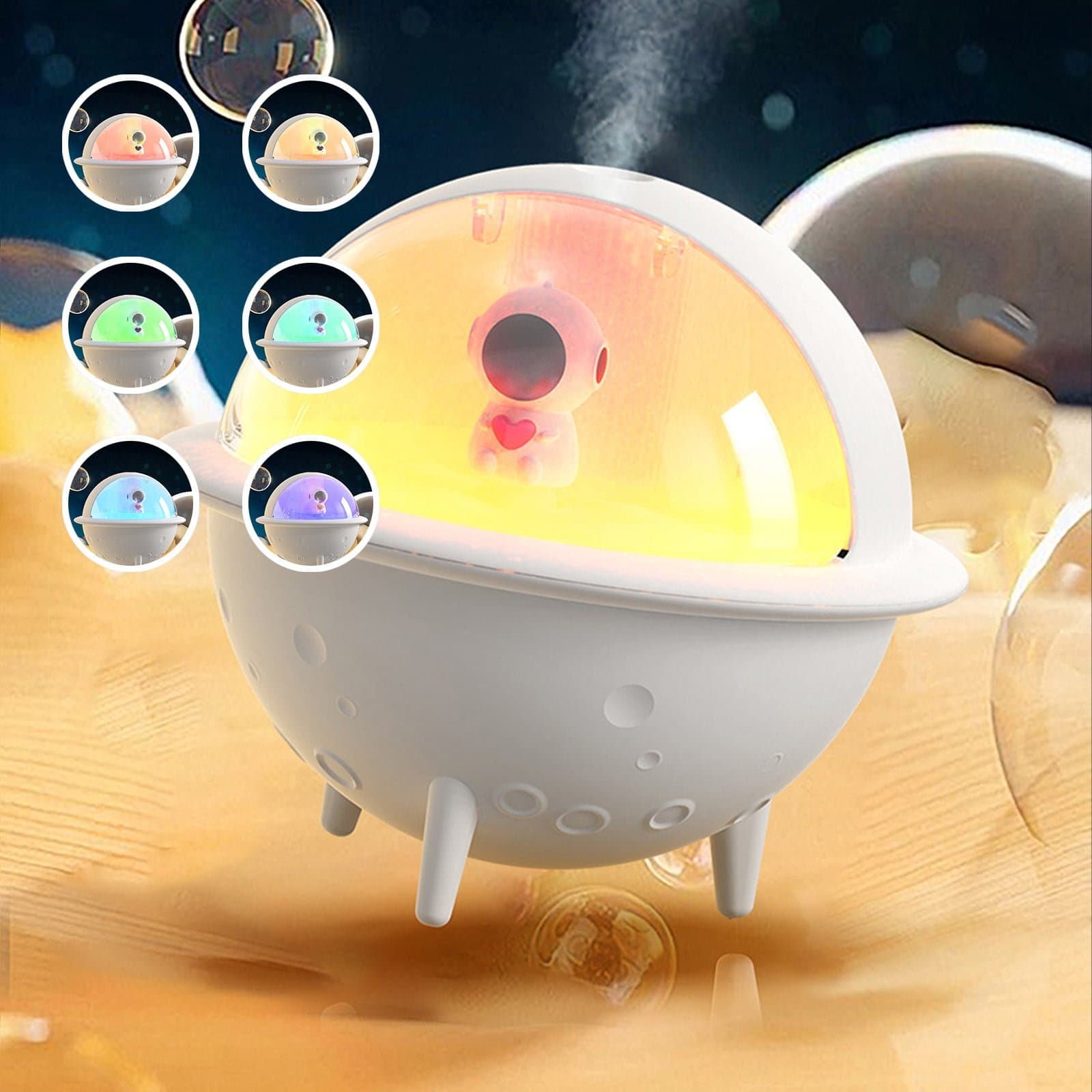 Creative 350ML Space Man Planet Humidifier Cool Mist Ultrasonic Mist Sprayer With Romantic Warm Light thumbnail 3