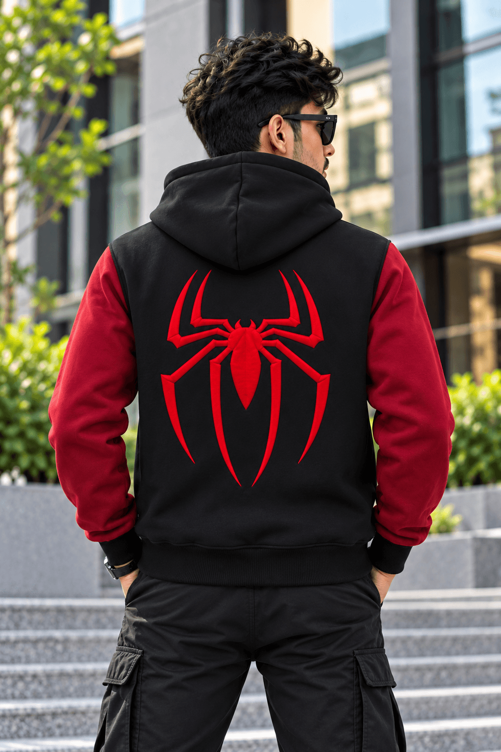 Black & Red Spider Hoodie for Men – DR Fashion thumbnail 2