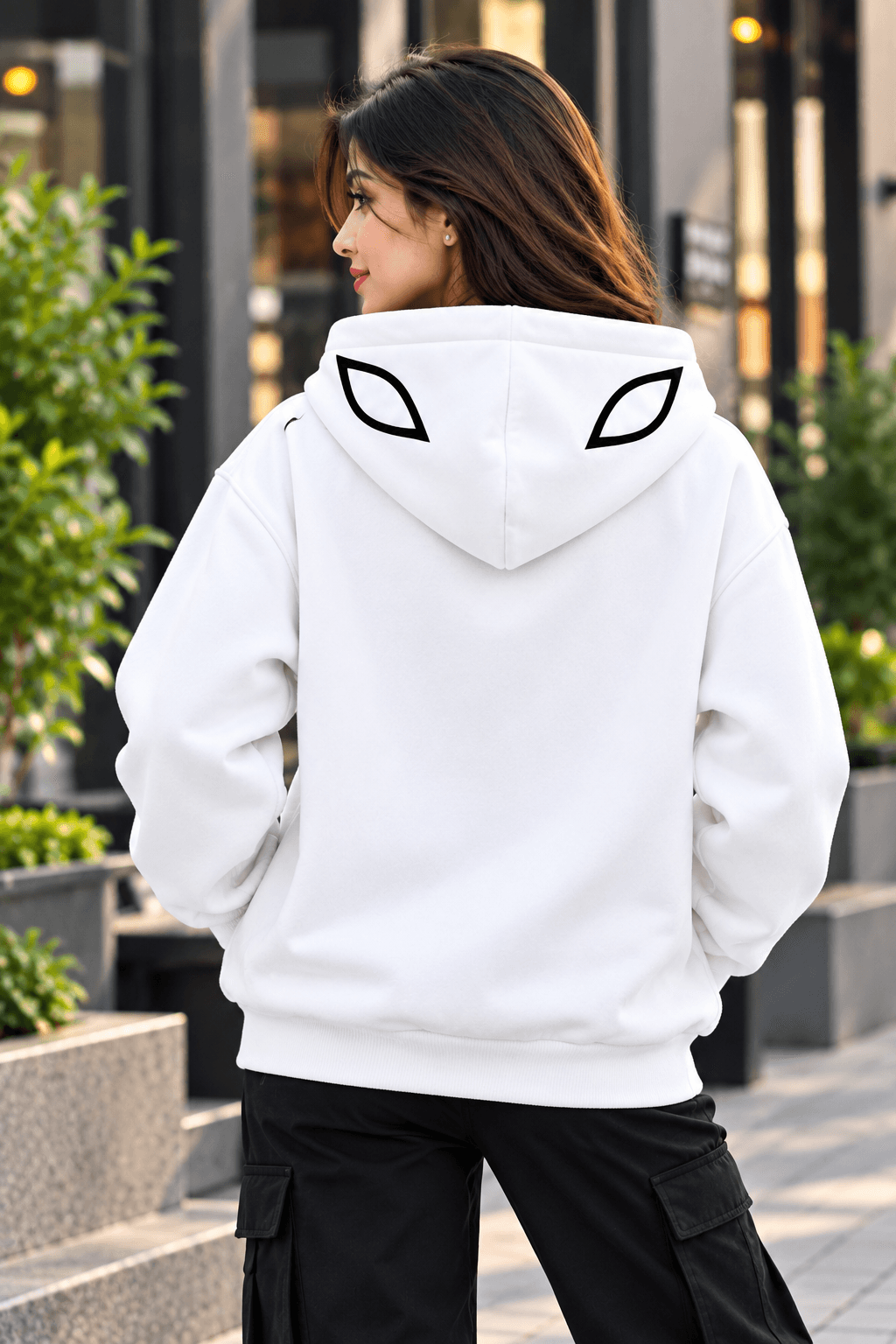 Women’s White Spider Hoodie – DR Fashion thumbnail 2