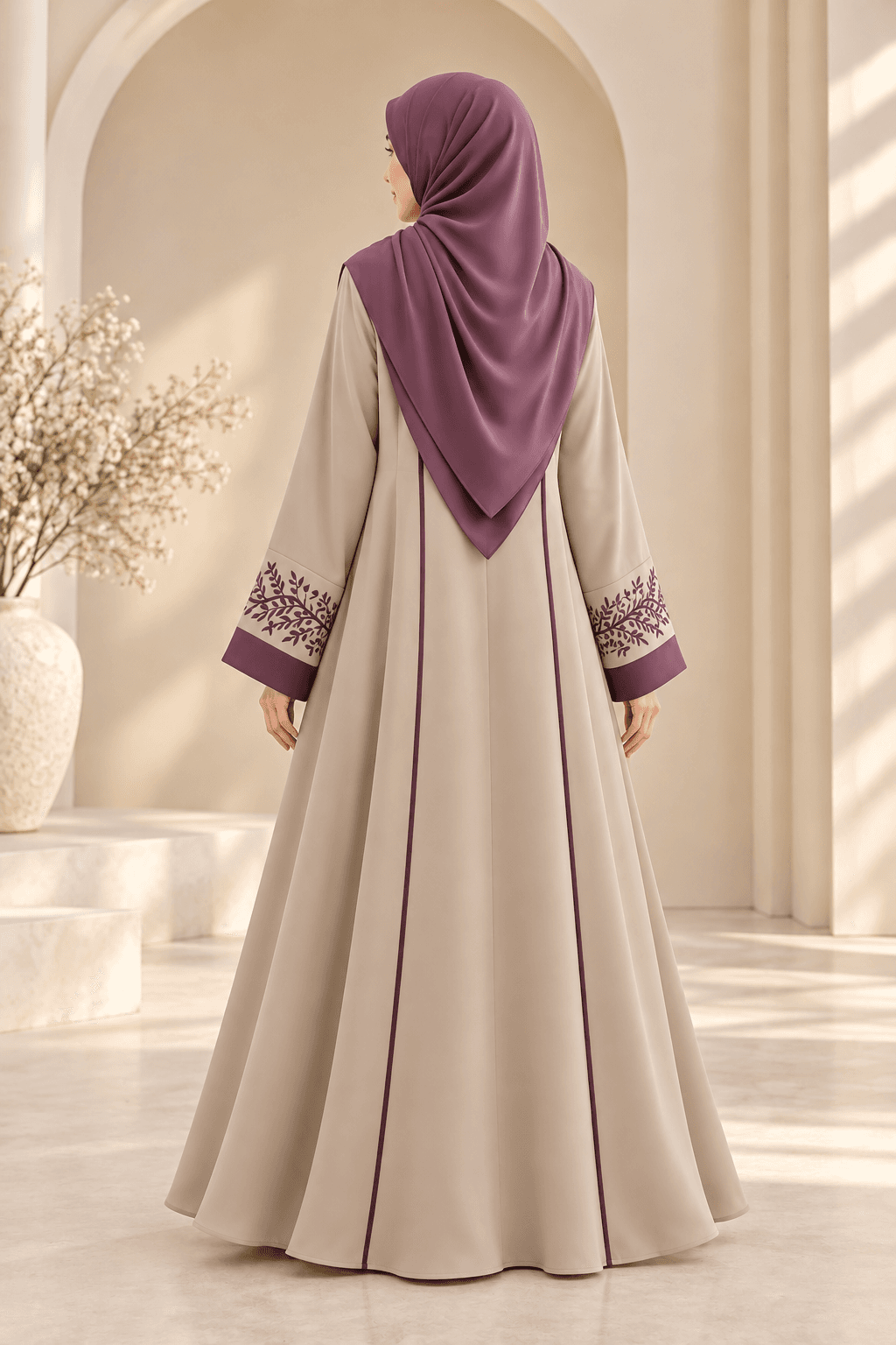 Turki Embroidery Borkha with Hijab – DR Fashion Women thumbnail 2
