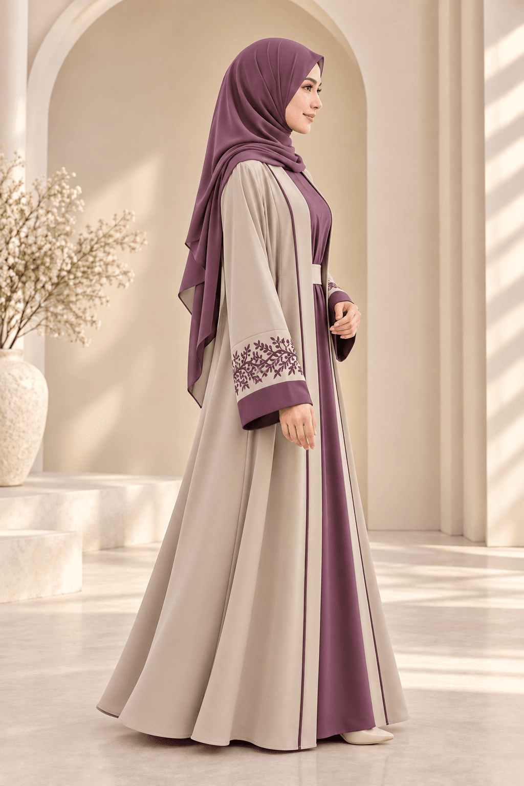 Turki Embroidery Borkha with Hijab – DR Fashion Women thumbnail 3