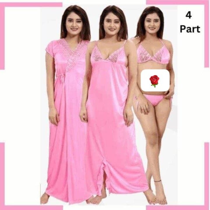 đ Stylish 4 Part Nighty Dress For Ladies đ
