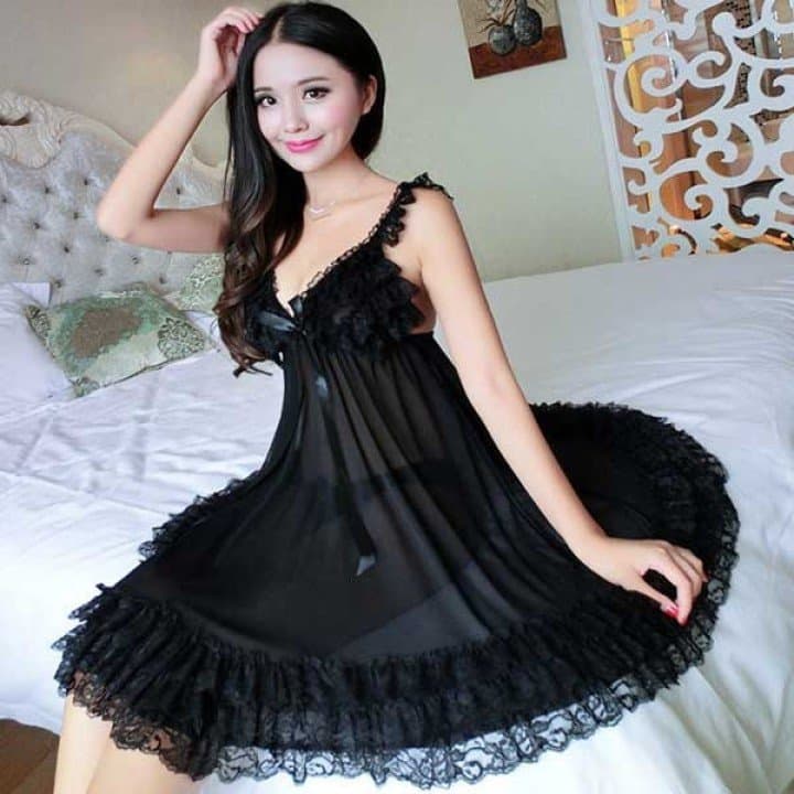 Stylish Sleepwear for a Comfortable Night Dress With Panty Weightless Georgette