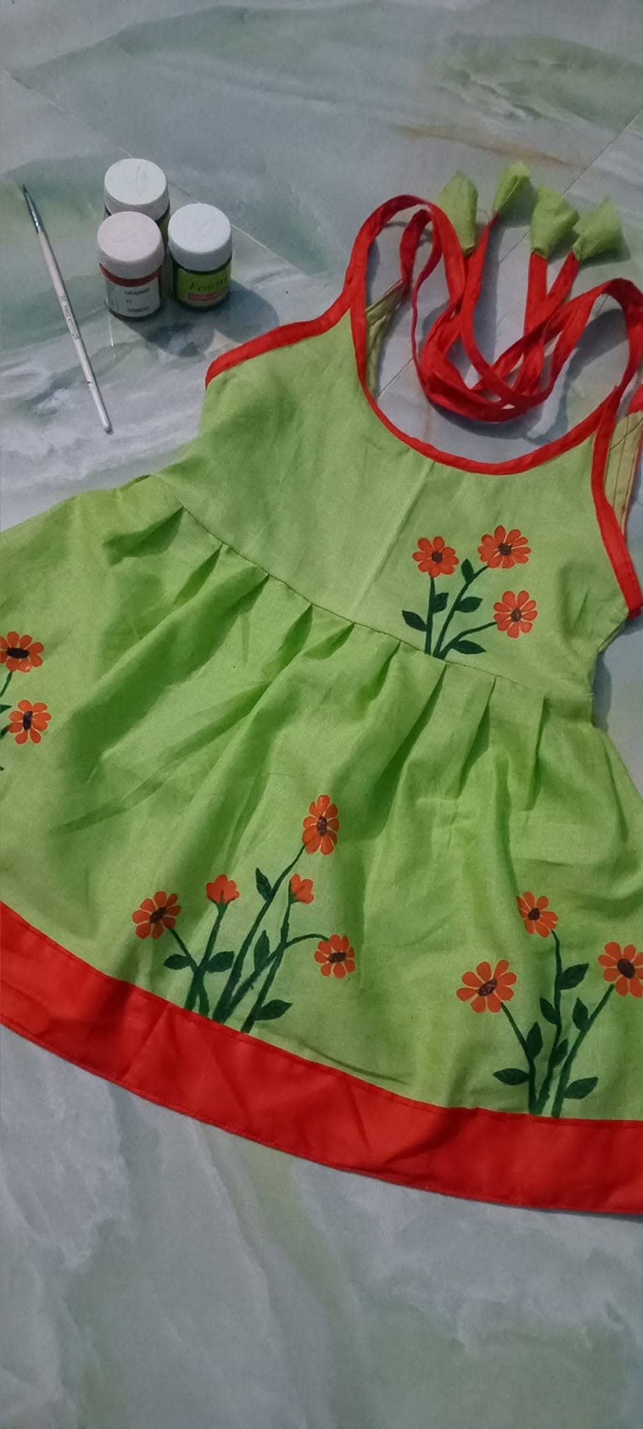 Hand-Painted Baby Frock | Premium Cotton | Handmade