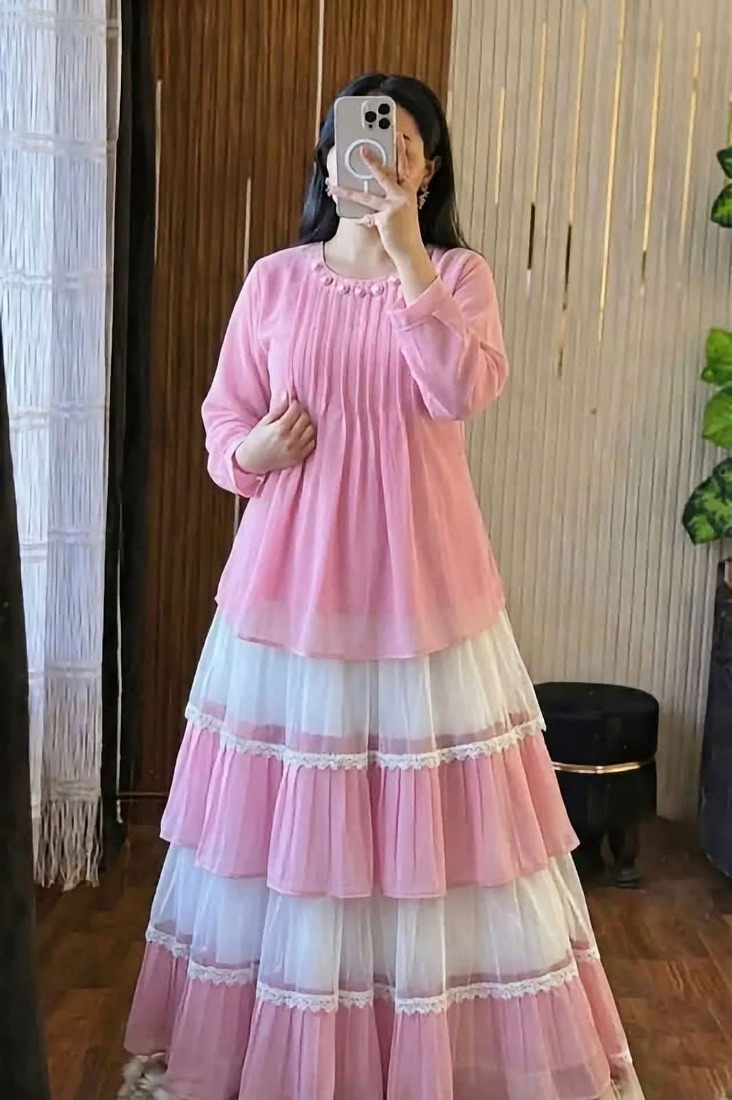 অরিজিনাল চেরি ফ্যাব্রিক ২ পিস ড্রেস সেট