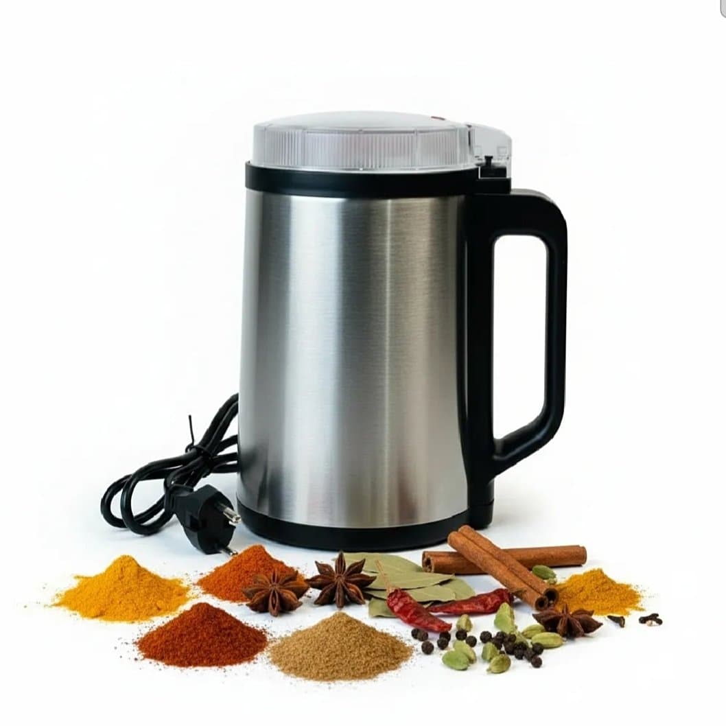 Silver Crest RAK-001 Electric Grinder Powerful 5000 Stainless Steel Body Spice, Coffee Bean, Nut & Grain Grinder Machine | Germany Technology Home & Commercial Use Multipurpose Mill Blender (Original Quality) - Fast & Efficien