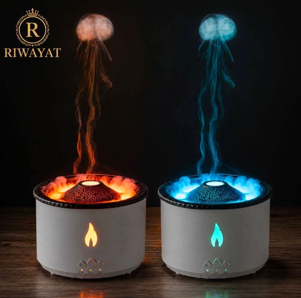 Volcanic Flame Aroma Diffuser Essential Oil 360ml USB Portable Air Humidifier Household Fog Essential Oil Automatic Sprayer