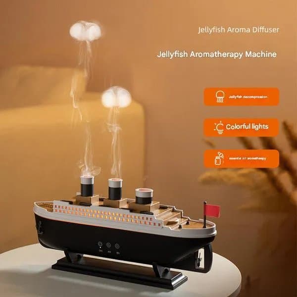Aroma Diffuser Ship Cool Mist Humidifier with Remote Control