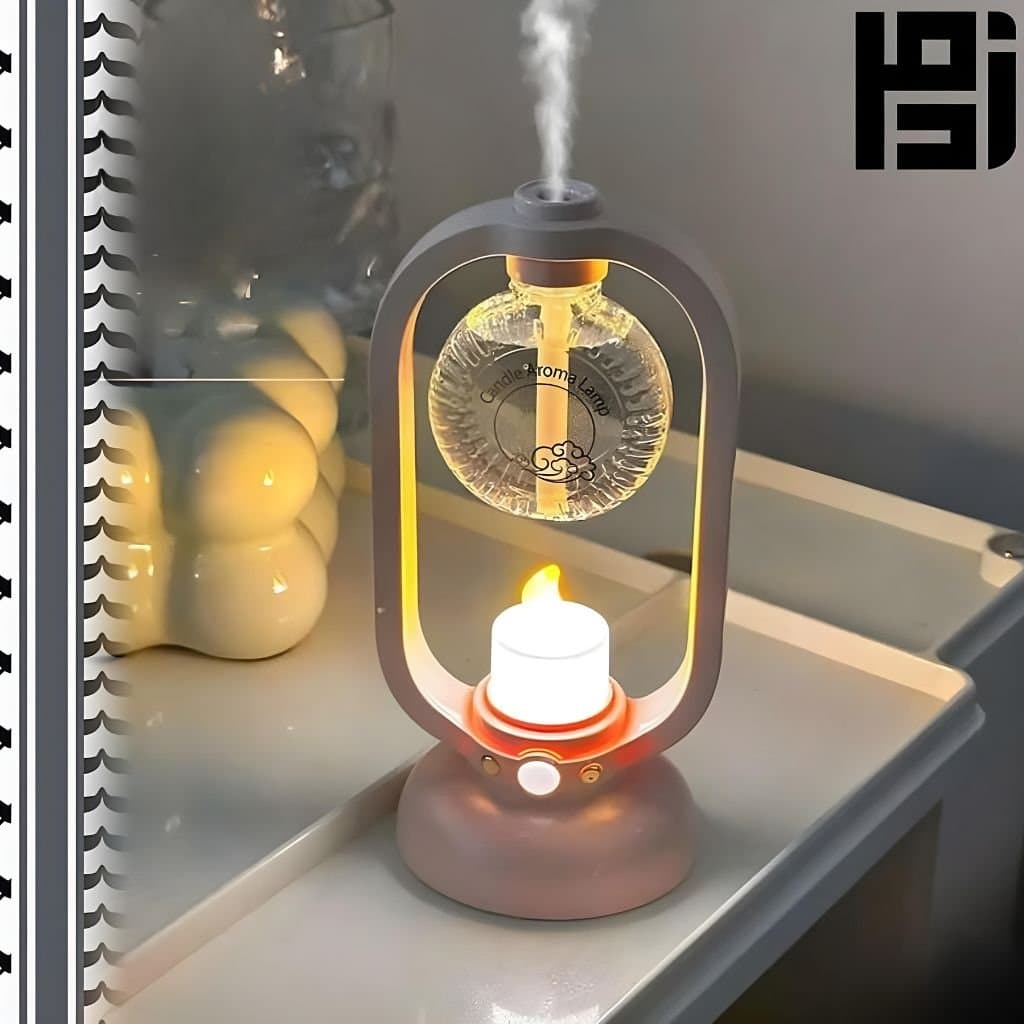Essential Oil Diffuser, Motion Sensor, Aroma Diffuser, Humidifier, Warm Light and RGB Control for Living Room (White)